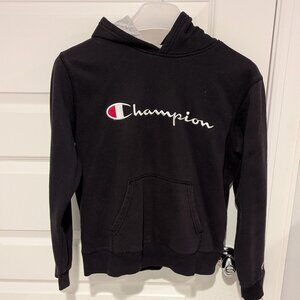 Black Champion pullover hoodie boys size L
